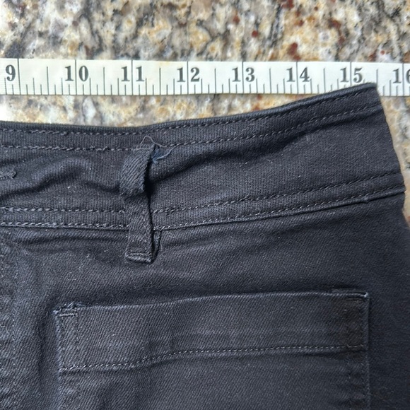 Every Wide Leg Raw Hem Cropped Denim in Black Women’s 14 Casual Trendy Classic - Picture 6 of 9